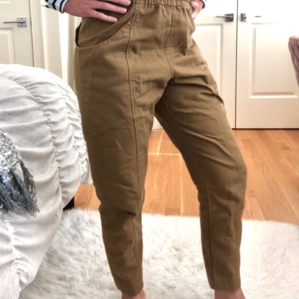 Elizabeth Suzann size 2R Clyde Work Pant in Upcycled Cotton Canvas, hand sewn